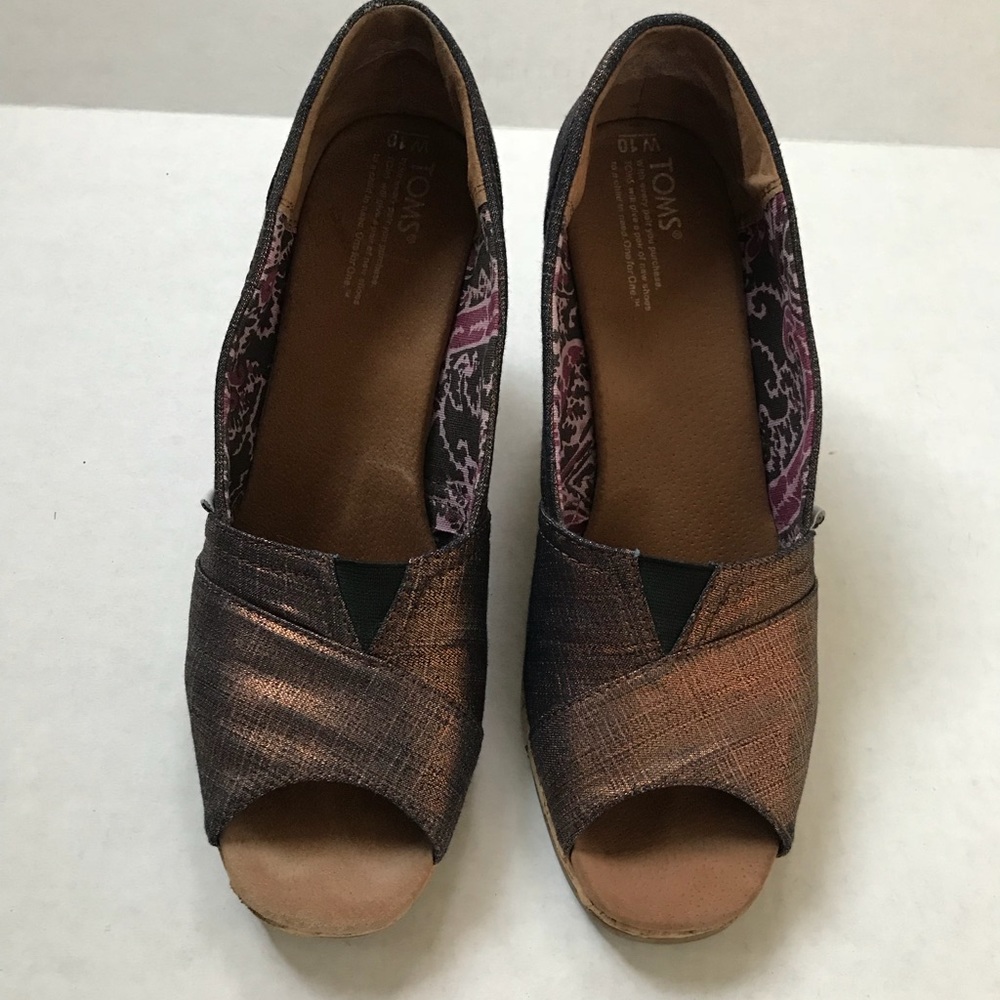 Toms Stella cork wedge peep toe - Picture 2 of 7
